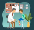 Doctor doing a physical examination of the patient. Neurologist examining boy for diagnosis Royalty Free Stock Photo