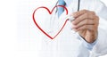 Doctor drawing heart symbol Royalty Free Stock Photo