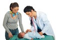 Doctor Examine Newborn Baby