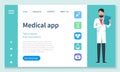 Online Medicine, Medical App on Computer, Website