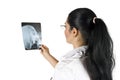 Doctor examine a X-ray Royalty Free Stock Photo