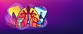 Obstructive pulmonary disease concept banner header.