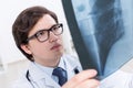 Doctor examining chest x-ray Royalty Free Stock Photo