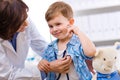 Doctor examining child Royalty Free Stock Photo