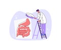 Doctor examining gastrointestinal tract