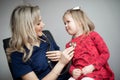 Doctor examining a little girl by stethoscope Royalty Free Stock Photo