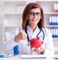 Doctor in expensive healthcare concept Royalty Free Stock Photo