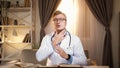 Doctor expertise man palpating video workplace