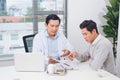 Doctor explaining prescription to male patient, healthcare concept Royalty Free Stock Photo