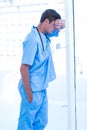 Doctor feeling the pressure Royalty Free Stock Photo