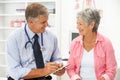 Doctor with female patient