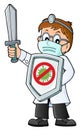 Doctor fighting virus theme image 1