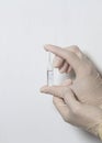 Doctor filling syringe with medication, closeup. Vaccination and immunization Royalty Free Stock Photo