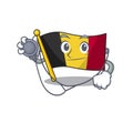 Doctor flag belgium character shaped the mascot