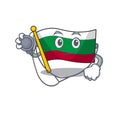 Doctor flag bulgarian hoisted on cartoon pole