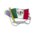 Doctor flag mexico in the cartoon shape