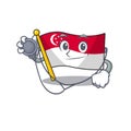 Doctor flag singapore in the mascot shape