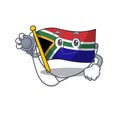 Doctor flag south africa on a character