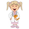 Doctor - Girl Cartoon