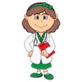 Doctor - Girl Cartoon