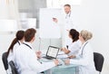 Doctor giving presentation to colleagues Royalty Free Stock Photo