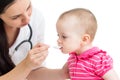 Doctor giving remedy to baby Royalty Free Stock Photo