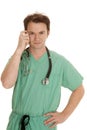 Doctor green scrubs think looking