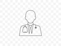 Doctor, health, medical icon. Vector illustration, flat design Royalty Free Stock Photo