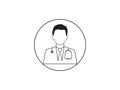 Doctor, health, medical icon. Vector illustration, flat design Royalty Free Stock Photo