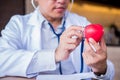 Doctor with Heart Disease Checker Royalty Free Stock Photo