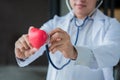 Doctor with Heart Disease Checker Royalty Free Stock Photo