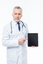 Doctor holding digital tablet Royalty Free Stock Photo