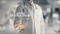 Doctor holding in hand Anoxic Encephalopathy Royalty Free Stock Photo