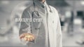 Doctor holding in hand Baker`s Cyst Royalty Free Stock Photo