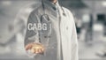 Doctor holding in hand Cabg Royalty Free Stock Photo