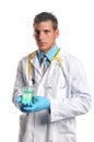 Doctor holding hand sanitizer gel Royalty Free Stock Photo