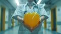 The doctor holding heart.AI generated image Royalty Free Stock Photo