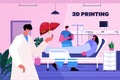 doctor holding human transplantation liver organ model prints on 3d bio printer medical printing biological engineering
