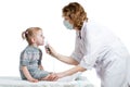 Doctor holding inhaler mask for kid breathing Royalty Free Stock Photo