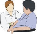 Doctor holding pation's hand Royalty Free Stock Photo