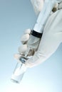 Doctor holding a syringe for injection Royalty Free Stock Photo