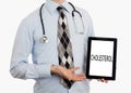 Doctor holding tablet - Cholesterol Royalty Free Stock Photo