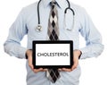 Doctor holding tablet - Cholesterol Royalty Free Stock Photo