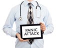 Doctor holding tablet - Panic attack Royalty Free Stock Photo