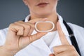 Doctor Holding Vaginal Ring