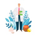 Doctor homeopath illustration Royalty Free Stock Photo