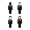 Doctor Icon Set. Royalty Free Stock Photo