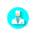 Doctor icon is a symbol of medicine. Medical worker, health care Vector illustration for your projects