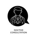 Doctor icon vector illustration. Doctor Consultation icon vector. Doctor icon design isolated on white background. Doctor vector