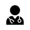 Doctor vector glyph flat icon Royalty Free Stock Photo